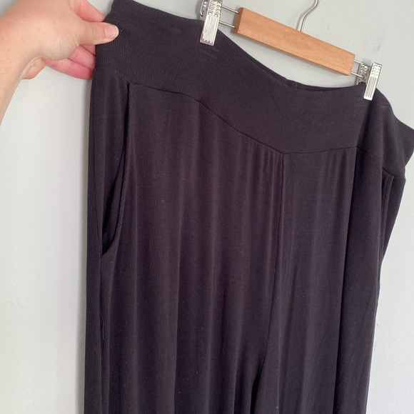 Cozy Earth Rib-Knit Lounge Pant black size XXXL - Picture 4 of 10